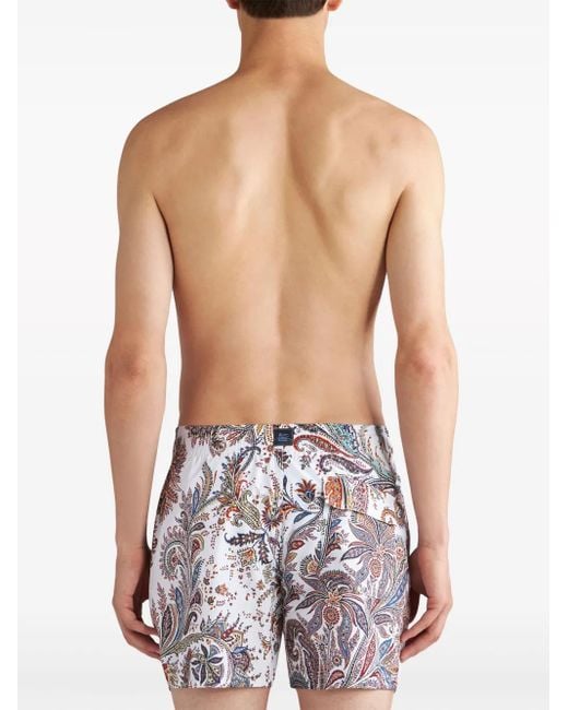 Etro Multicolor Printed Swim Trunks for men