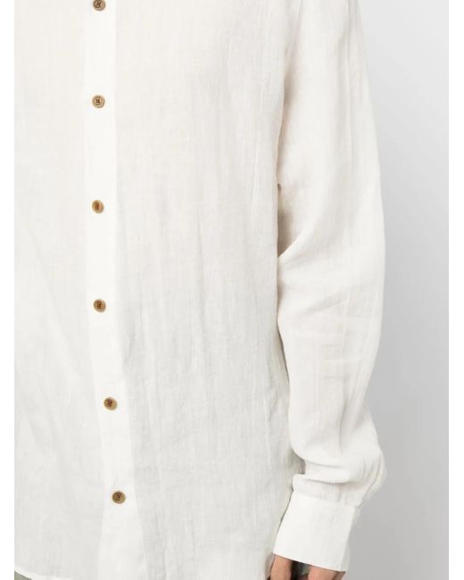 Marane White El Pacifico Linen Shirt for men