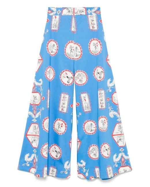 Rianna + Nina Blue Palazzo Trousers