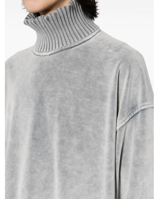 Alexander Wang Gray Roll-neck Drop-shoulder Jumper for men