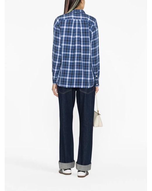 Polo Ralph Lauren Blue Checked Cotton Shirt