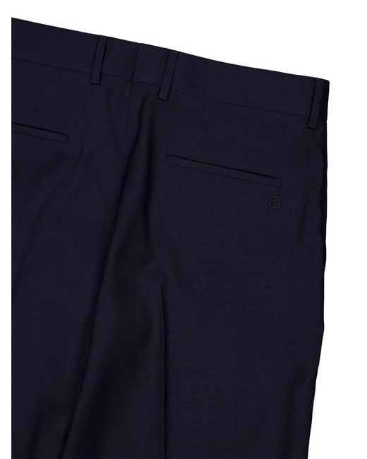 Fendi Canvas Broek in het Blue voor heren