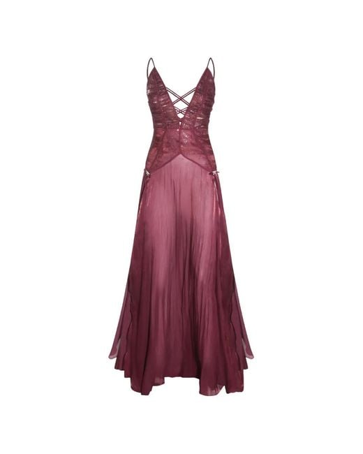 Nissa Purple Criss-Cross Sleeveless Dress