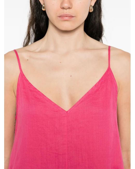 Marc O' Polo Pink V-Neck Slip Midi Dress