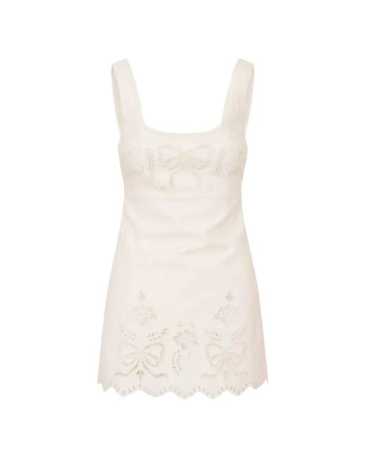 Robe Courte Fable LoveShackFancy en coloris White