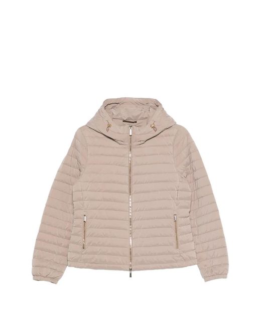 Moorer Natural Hooded Zip-Up Jacket