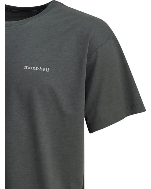 Montbell Gray Logo-Print T-Shirt for men