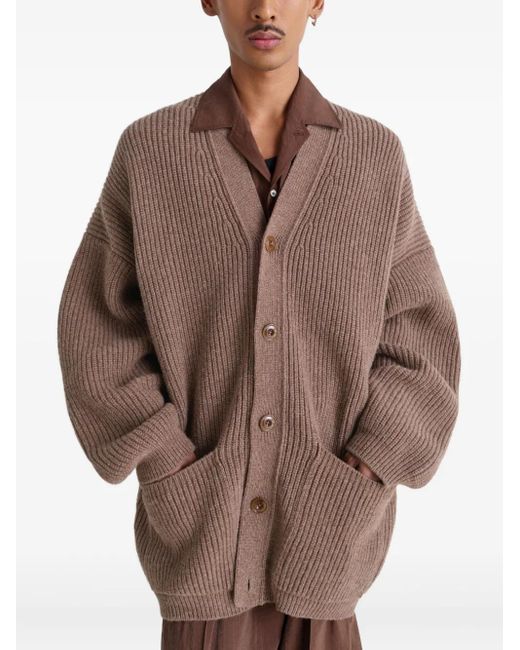 Cardigan En Laine À Col V Lemaire en coloris Brown