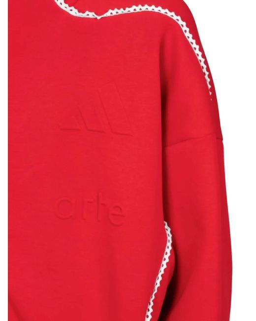 Adidas Red X Arte Antwerp Zip-Up Lace-Trim Hoodie for men