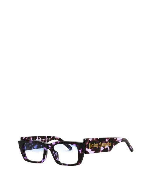 Palm Angels Black Rectangle-Frame Sunglasses