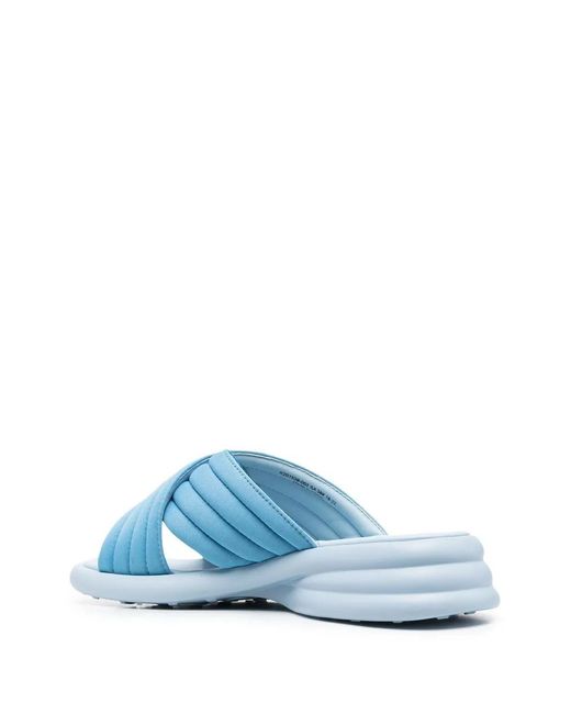 Camper Blue Spiro Padded Sandals