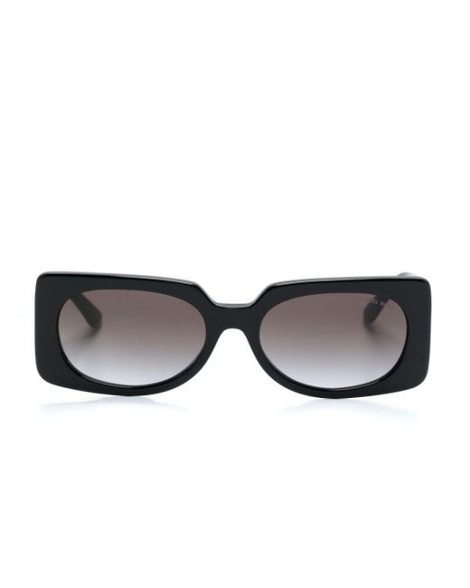 Michael Kors Black Bordeaux Rectangle-frame Sunglasses