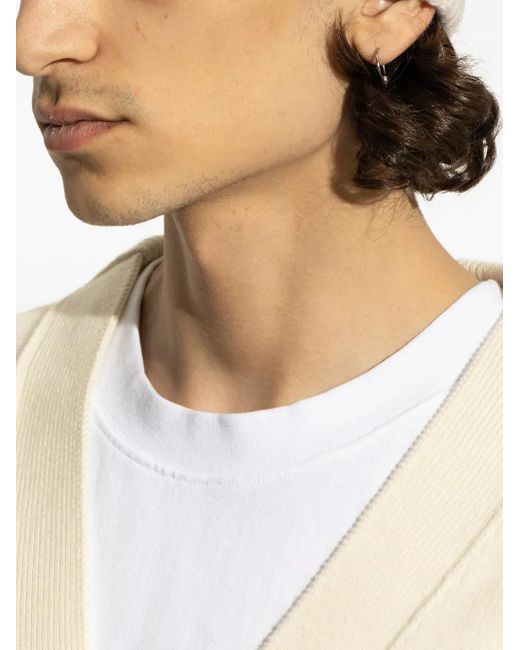 Berretto A Coste Con Logo di Moschino in White