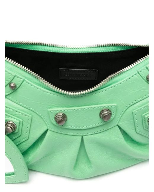 Le Cagole Xs Picchia in pelle di Balenciaga in Green