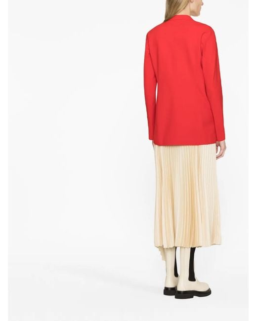 Herno Red First Act Single-Breasted Blazer