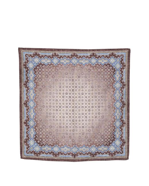 Dell'Oglio Gray Tokio Floral-Print Scarf for men
