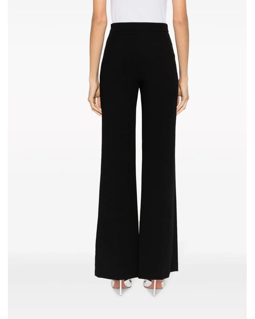 Twinset Black Oval-T Chain Wide-Leg Trousers