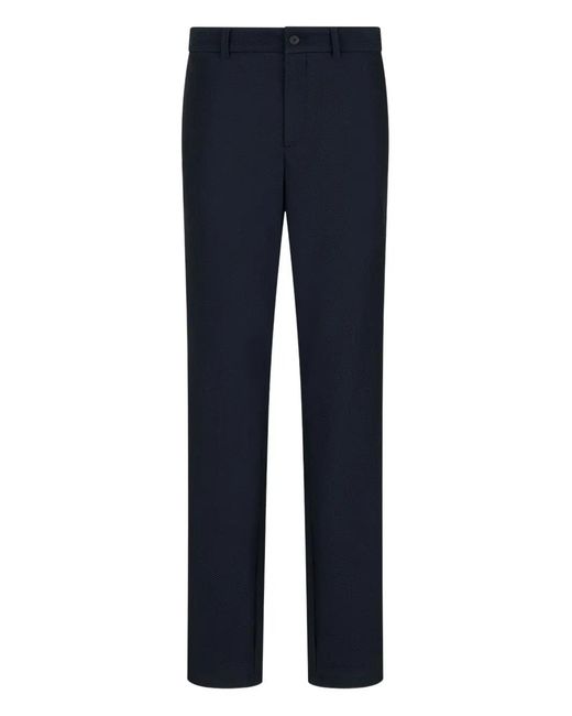 Giorgio Armani Blue Straight-Leg Trousers for men