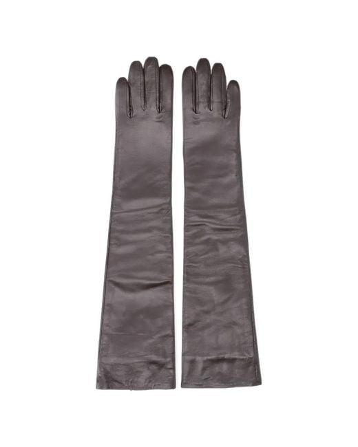 Frankie Shop Purple Long Leather Gloves