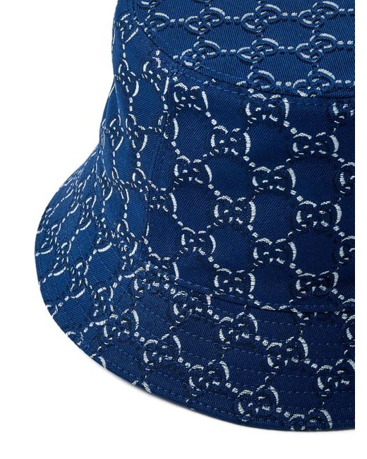Gucci Blue Gg Canvas Bucket Hat for men
