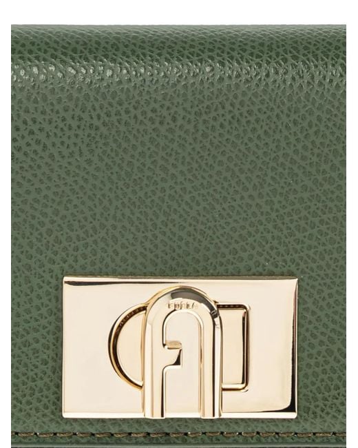 Portafoglio Con Finitura di Furla in Green
