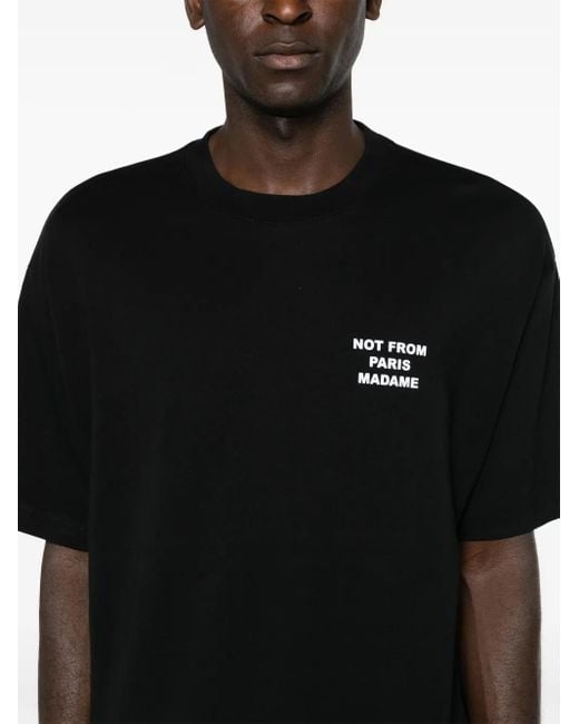 Drole de Monsieur Black Le T-Shirt Slogan for men