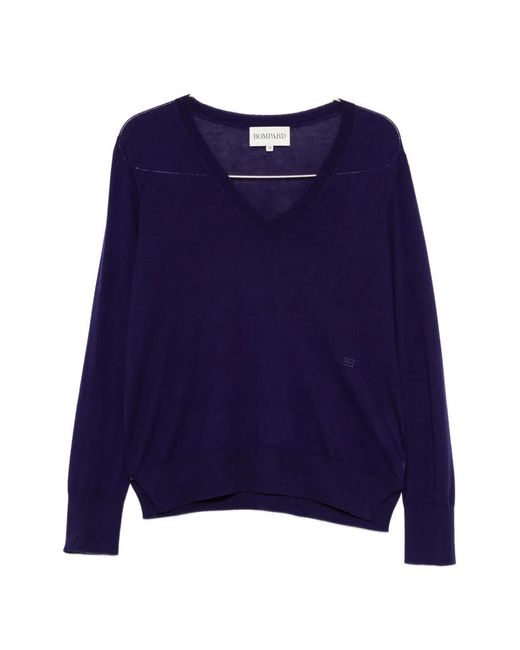 Bompard Blue V-Neck Sweater