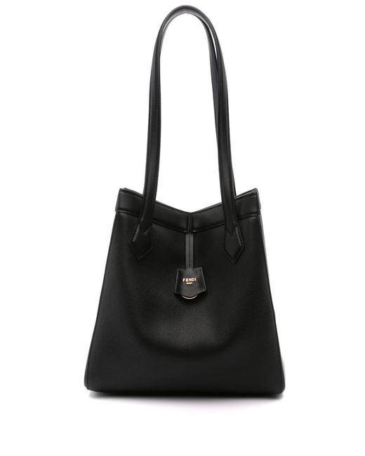 Fendi Black Origami Medium Shoulder Bag