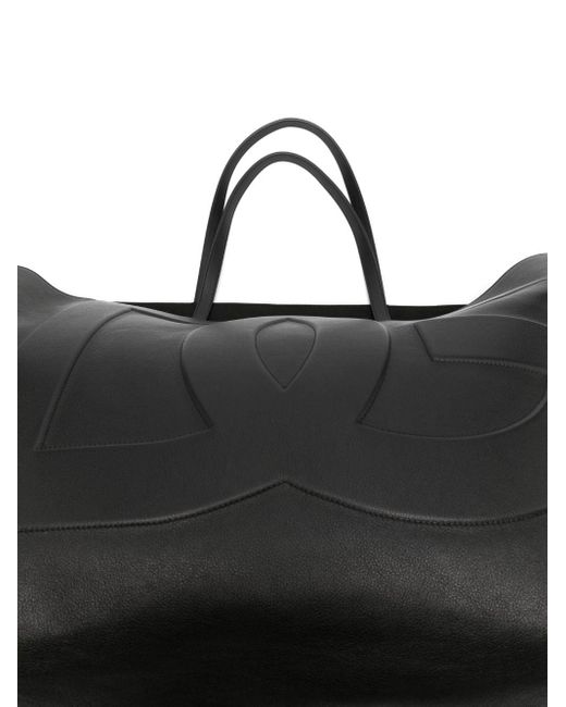 Dolce & Gabbana Black Logo-embossed Leather Tote Bag for men