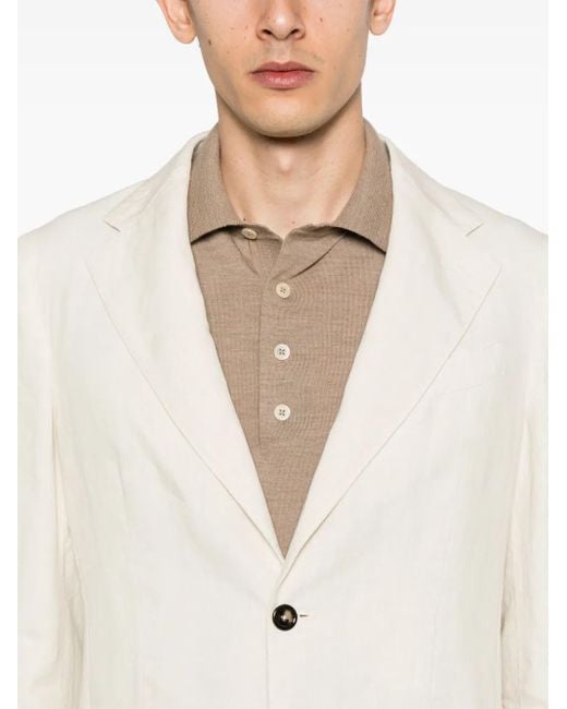 Dell'Oglio White Linen Suit for men