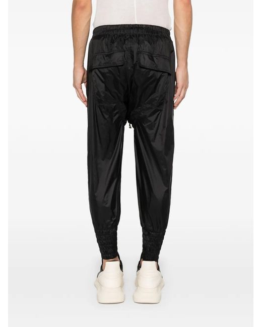 Rick Owens Black Elastic-Waistband Trousers for men