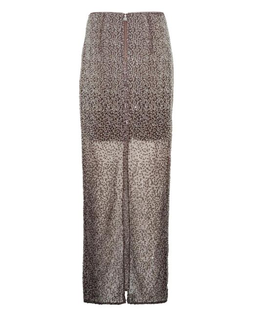 ROTATE BIRGER CHRISTENSEN ビーズ マキシスカート Gray