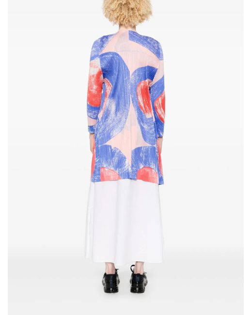 Pleats Please Issey Miyake Blue Backlight Coat
