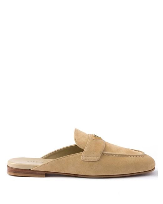 Mules En Daim Prada en coloris White
