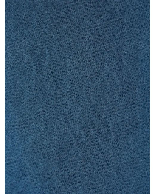 Saint Laurent Blue Logo-Detail Mini Dress