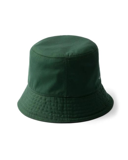 Prada Green Technical-Cotton Bucket Hat for men