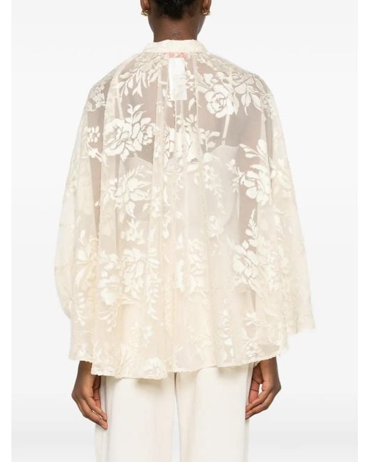 ERMANNO FIRENZE White Floral Blouse