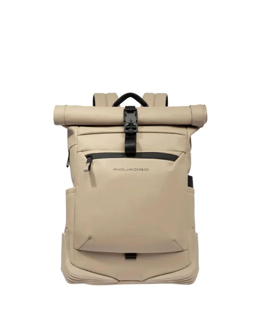 Zaino Impermeabile Con Chiusura Arrotolabile di Piquadro in Natural