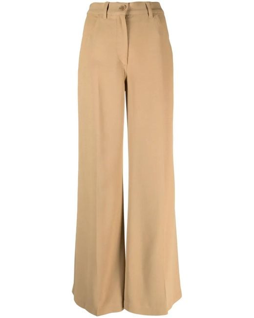 Aspesi Natural High-Waisted Palazzo Pants