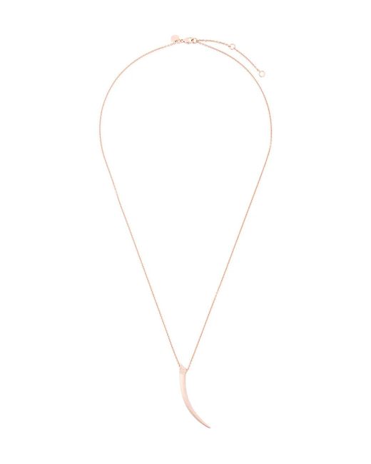 Shaun Leane White Tusk Pave Diamond Pendant Necklace