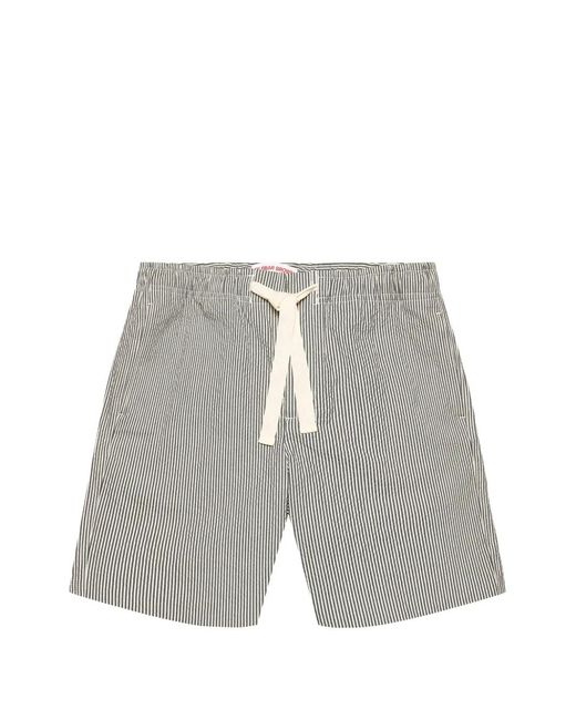 Orlebar Brown Gray Alex Striped Seersucker Shorts for men