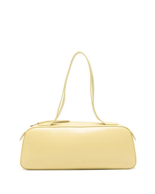 Khaite White Simona Zip Shoulder Bag