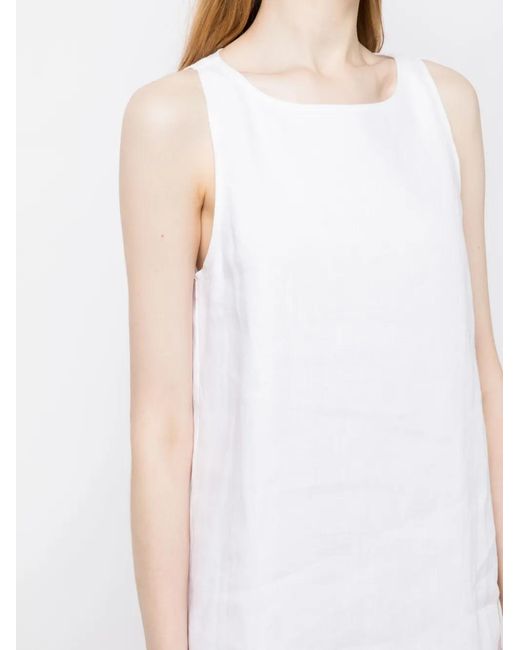Reformation White Jessi Linen Minidress
