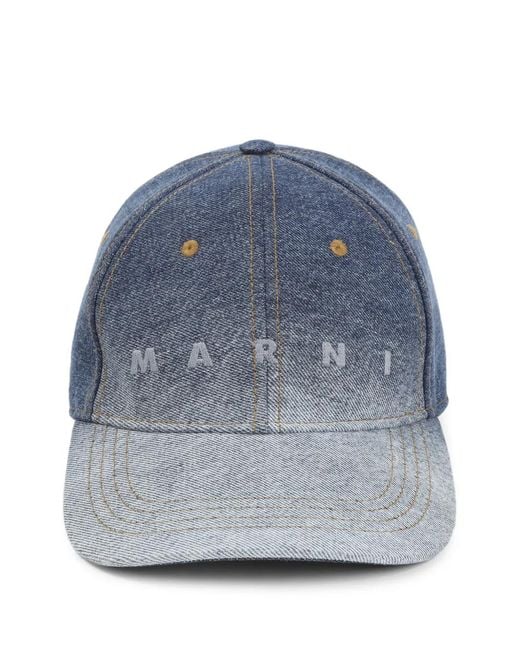 Marni Blue Logo Ultramarine Hat for men