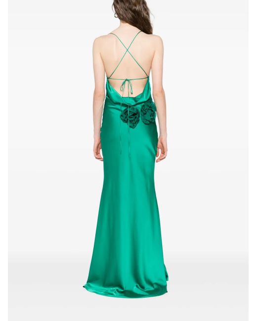Parlor Green Maxikleid Mit Blumenapplikation