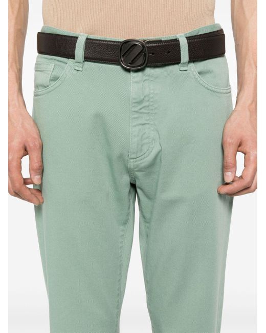 Zegna Green Mid-rise Slim-fit Jeans for men