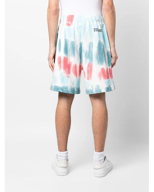Bermudas Con Efecto Envejecido DSquared² de hombre de color Blue