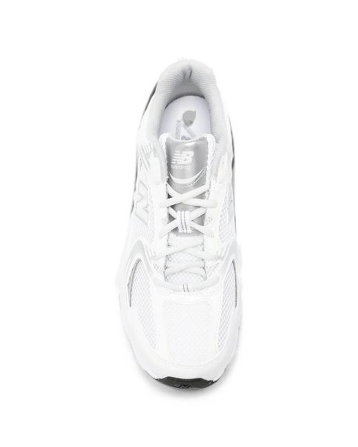 New Balance White 530 Lace-Up Sneakers