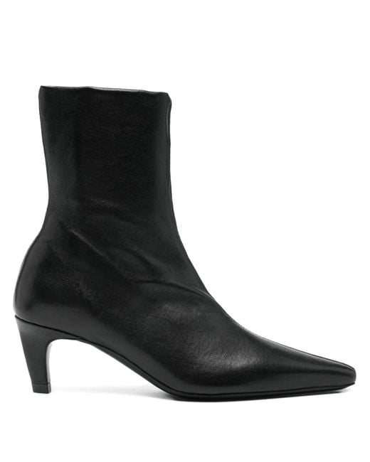 Jude Black Pointed-Toe Leather Boots
