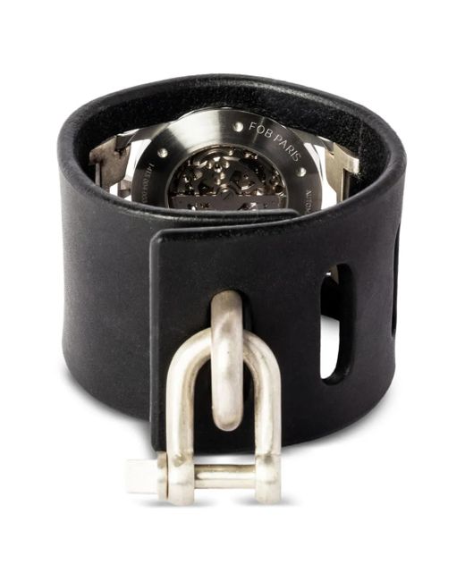 Fob Paris Skeleton Restraint 41Mm in Black für Herren
